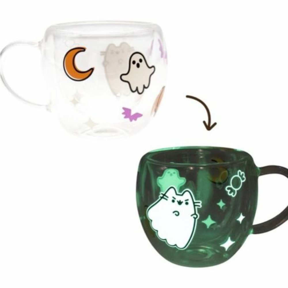 Pusheen the Cat Boosheen Glow-in-the-Dark Double Wall Collectible Glass Cup